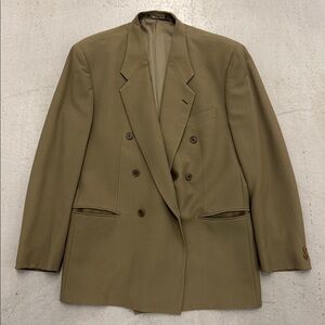 Lubiam Classic Olive Double-Breasted Blazer